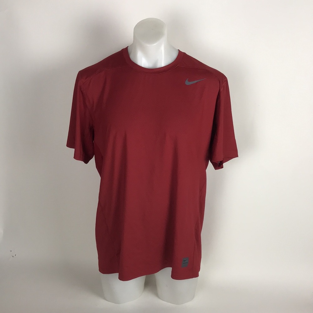 Nike Pro Dri-Fit Fitted T-Shirt mens size XL burgundy - Picture 1 of 8